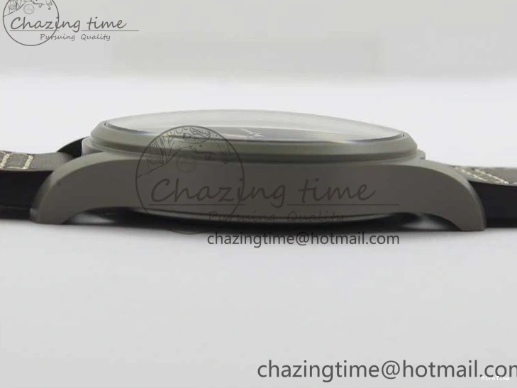 MIROTIME 0507 Mark XVIII IW327006 Titanium V7F 1:1 Best Edition Black Dial on Brown Leather Strap A Attractive 7080